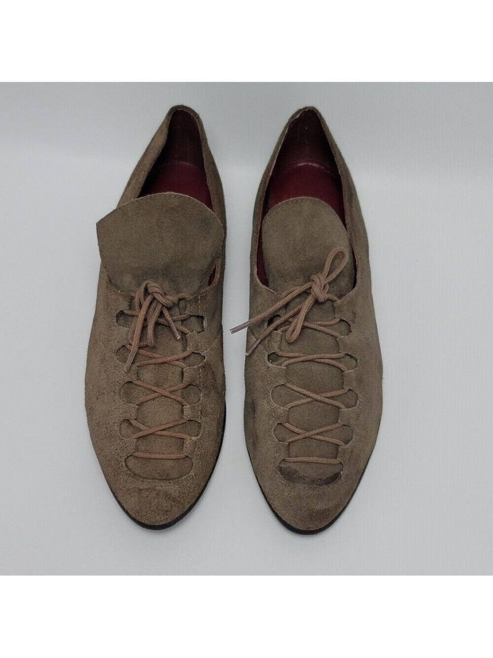 G Wiz Womens Dark Beige Rusty 261037 Suede Lace Up Solid Pump Shoes Size 7M - Picture 6 of 12